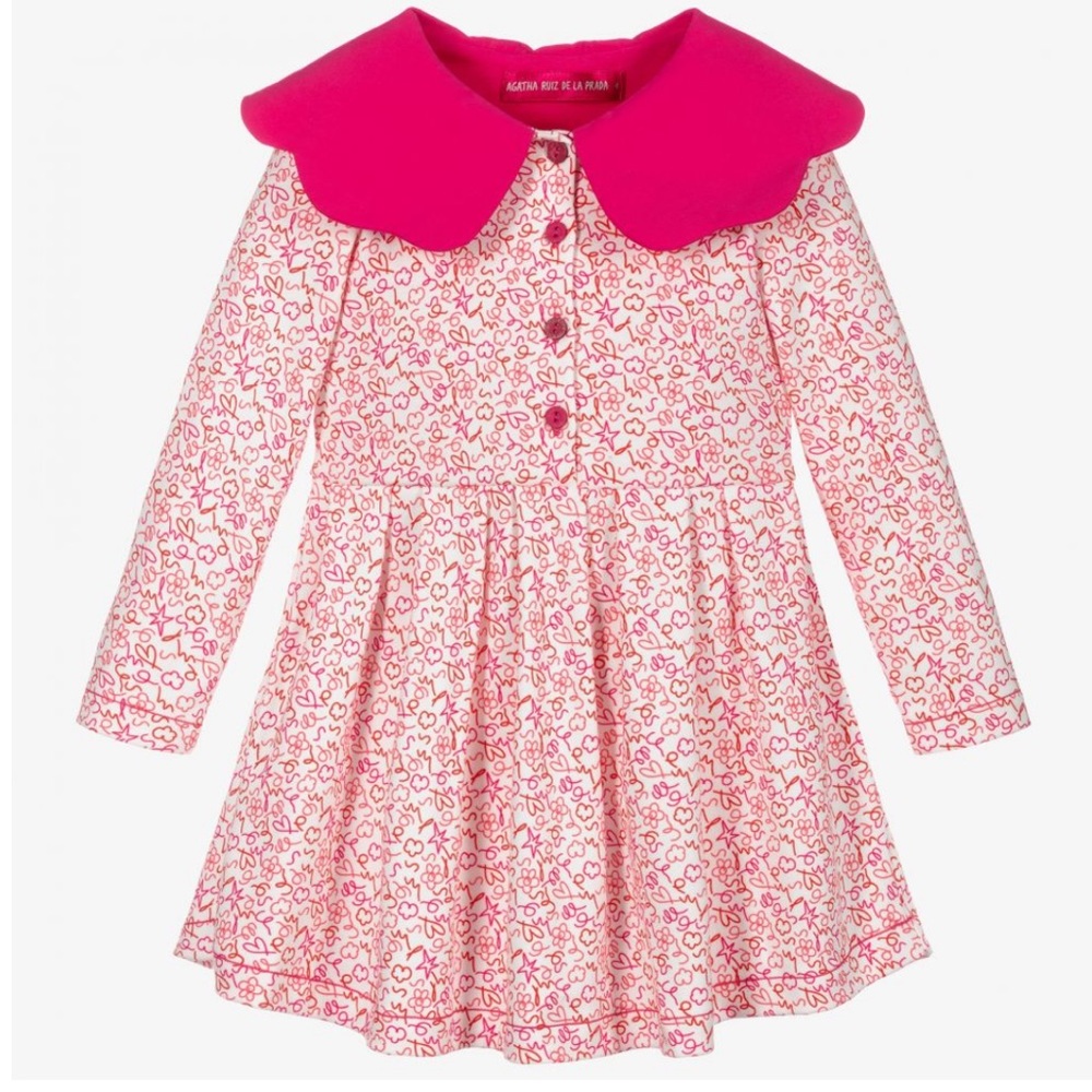 Agatha Ruiz De La Prada White & Pink Dress